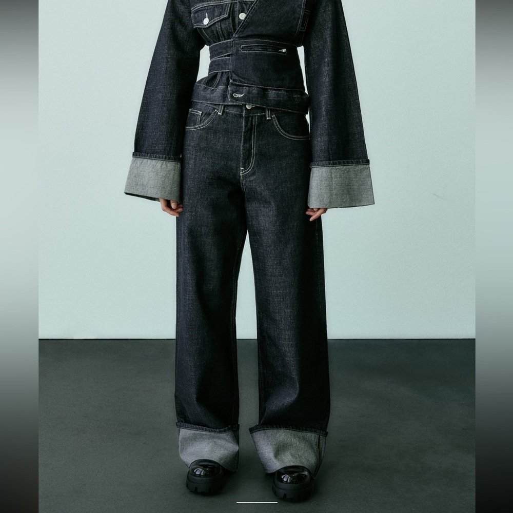 Zara | TRF TURNED UP CUFF DENIM JEANS| Size 6